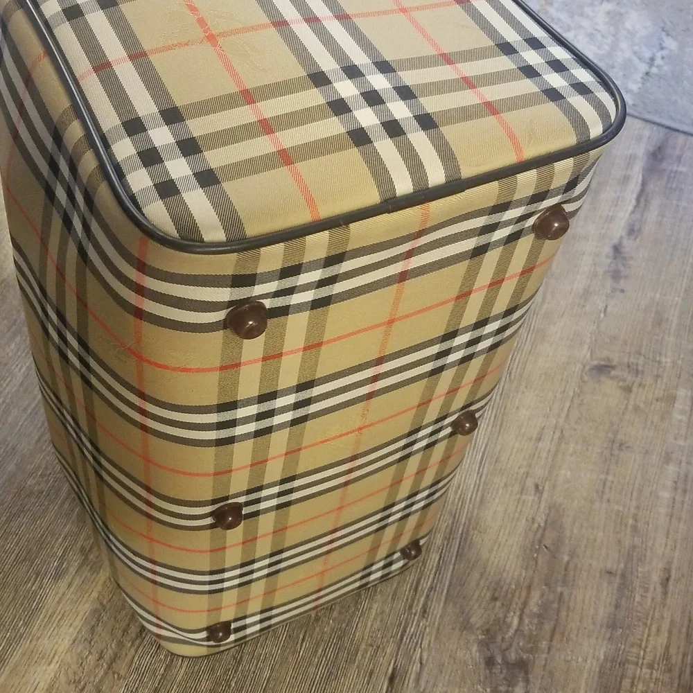 Burberry Nova Check Brown Leather Lock & Key Vintage Duffle Authentication Card